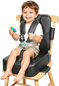 Toddler Booster Seat for Dining Table,Kitchen Chair Booster Cushion | Non-Slip Booster Seat with 5 Piont Harness, PU Waterproof Wipe-Clean Cover, Travel Baby Booster Increasing Cushion by CowCity