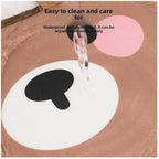 Kids Cartoon Bear Car Seat Foot Rest Hammock - Universal Auto Backseat Travel Foot Mat for Children(Squinting Bear) - Image 5