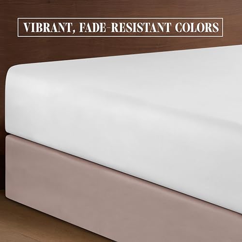 Elegant Comfort Luxurious Soft 1500 Premier 4-Piece Premium Hotel Quality Wrinkle and Fade Resistant Coziest Bedding Set, Easy All Around Elastic Fitted Sheet, Deep Pocket, Twin XL, White - Image 6
