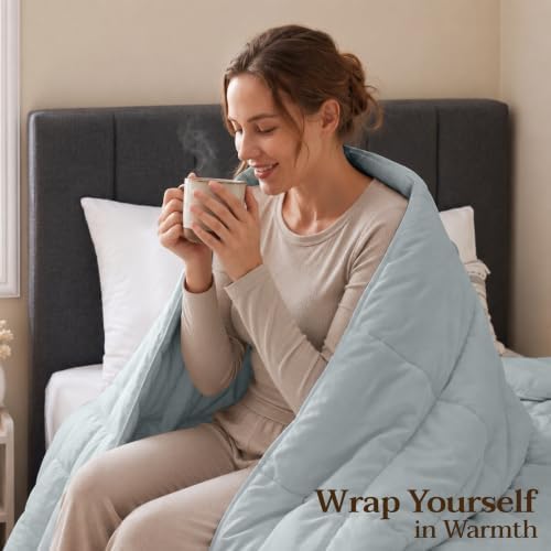 Utopia Bedding Twin Comforter, Duvet Insert, Light Grey, 64 x 88 Inches - Image 5