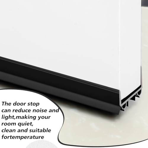 Lineshading 2 Sets U-Shaped Door Sweep 1 3/4" x 36", PVC Door Seal, Black - Image 5