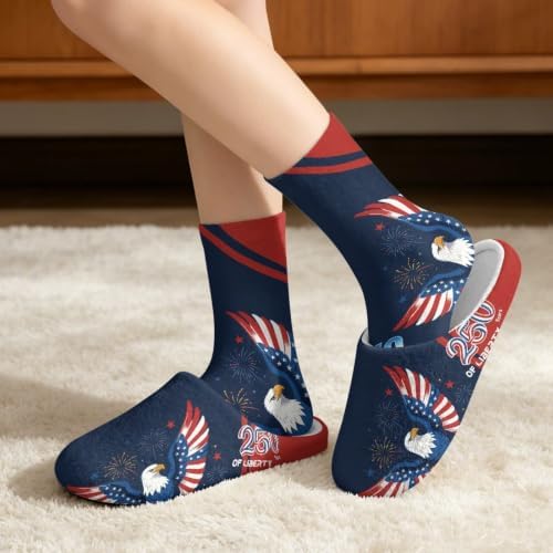 House Slippers for Women Washable Closed Toe with Cute Socks - Image 3