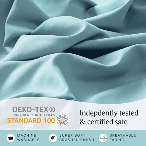 Twin Size Sheets Set, Cooling & Soft Deep Pocket Bed Sheets, 3PC - Image 5