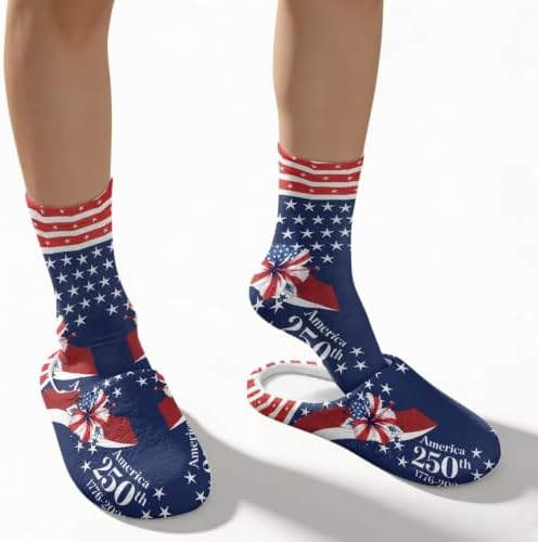 House Slippers for Women Washable Closed Toe with Cute Socks - Image 4