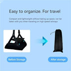 Foot Hammock for Plane Travel 2pcs Lightweight Aircraft Foot Hammock (with Support Plate, Portable Long Travel Use)(Pink) - Image 5