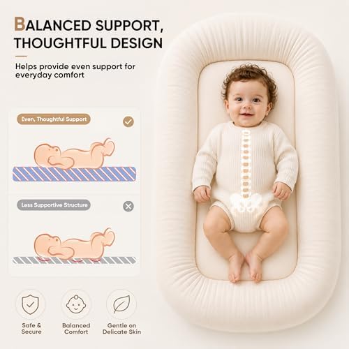 Baby Lounger, Infant Support Cushion for Newborn 0-24 Months - Image 4