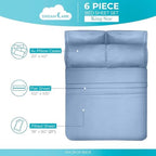 DREAMCARE Queen Sheets - 6 pcs Breathable Cooling Sheets Queen - up to 15" - Image 4