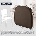 TushGuard Chair Cushions, 4 Pack Memory Foam Chair Pads, Brown - Image 5