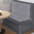 ANARACHON Leather Look RV Dinette Cushion Covers, Stretch Camper Cushion Slipcovers for Travel Trailer Couch RV Booth Seat(2 Backrest Cover & 2 Bench Cover,01 Light Gray) - Image 2