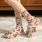 Fuzzy Slipper and Socks Set for Women Silent Sole Fuzzy Slipper - Image 2