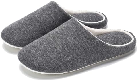 Men Japanese Style Cotton Slippers Anti-Slip TPR Foldable Quiet House Shoes by Unknown