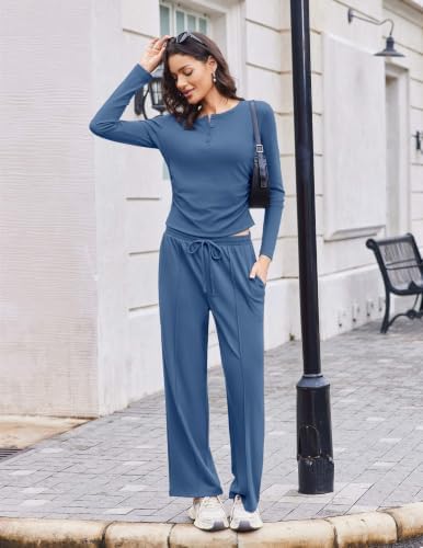 Ekouaer Two Piece Sets for Women Fall Lounge Sets Casual Matching Outfits - Image 4