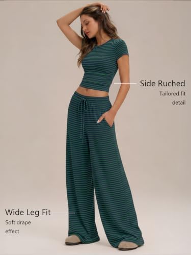 Trendy Queen Women's 2 Piece Matching Summer Lounge Set with Pockets - Image 3