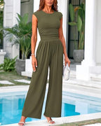 PRETTYGARDEN Women Summer 2 Piece Ribbed Knit Lounge Sets - Image 2