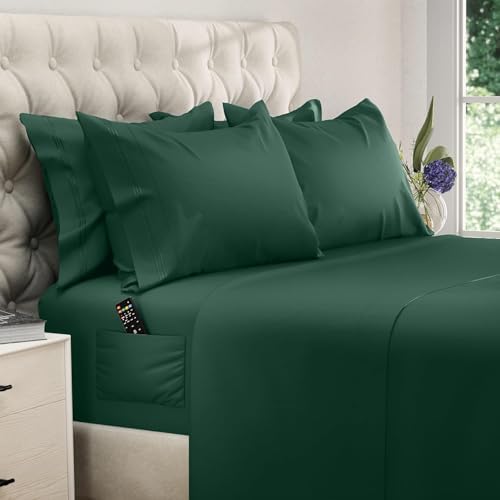 DREAMCARE California King Sheet Sets - 6 pcs Breathable Cooling Sheets by DREAMCARE