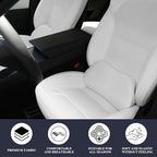Car Lumbar Support Pillow for Driving Seat, White, 1 Pack - Image 4