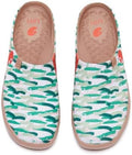 UIN Slipper Woman Travel Art Painted Shoes Wide Toe Casual Home Slip On Mules Malaga by UIN