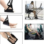 Foot Hammock for Plane Travel 8PCS Travel Hammock (Adjustable, Airplane Footrest, Office/Rail/Car/Outdoor)(Black) - Image 4