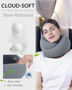 Travel Neck Pillow - Memory Foam Airplane Pillow with Chin Support - Image 4