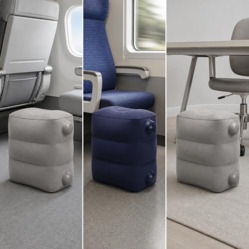 Portable Airplane Foot Rest, Gray, Color to 1 - Image 3