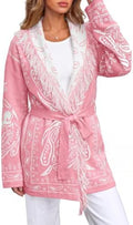 Saodimallsu Womens Fall Tassel Shawl Collar Cardigan Paisley Wrap Sweaters by Saodimallsu