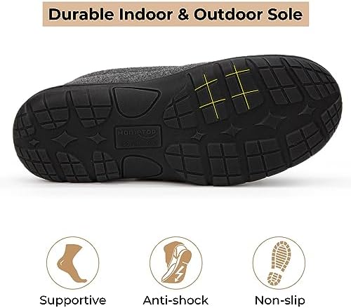 HomeTop Men's Moccasin Slippers Memory Foam Warm Fleece Indoor Outdoor - Image 4