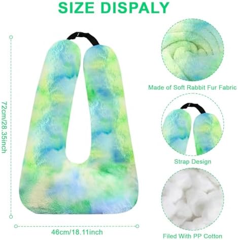 Travel Pillow, Travel Pillow for Kids, Sleeper Hold Pillow Travel, Removable U-Shaped Pillow for Adults and Children to Support Head and Body in The Back Seat of Long Car Trips (DCGreen) - Image 7