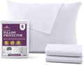 CirclesHome Standard Zippered Pillow Protectors | 100% Cotton Breathable Pillow Covers | Protects Pillows from Dirt, Dust, and Debris | (Standard 20x26 - Set of 6) by CirclesHome