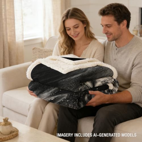 Gothic Owl Blanket Dark Aesthetic Sherpa Throw for Couch Living Room Decor, Mystical Animal Design, 60x80 Inches Soft Fuzzy Cozy Animal Black Blanket for Home Styling - Image 4