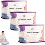 Svozk No Pump Vacuum Storage Bags, Better Life Space Bags, Large Capacity Compression Storage Bags For Clothes, Bedding & Blankets, Space Saving Vacuum Seal Bags Without Pump (3, 70x50x32cm) by FKMEE