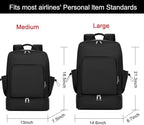 seyfocnia Gym Backpack for Men, Lightweight Sports Back pack With Shoe Compartment, Waterproof Gym Bag Large Workout Trainning Rucksack Casual Travel Daypack 21inch-Black - Image 2