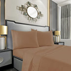 Mocassi Full Sheet Set - Luxury Hotel 1800 Premier Bedding Sheets & Pillowcases - Ultra Soft Breathable & Cooling Bed Sheets - Deep Pocket - Wrinkle Resistant - 4 Piece Set - Full, Taupe by MocassiLuxuryBedding