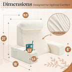 Reading Pillow/Backrest Pillow with Arms,Cup Holder & Phone Pocket - Image 6