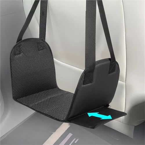 Foot Hammock for Plane Travel 2Pcs Airplane Foot Hammock Airline Rest with Removable Pad Adjustable Strap Menory Foam for Travel(Black Velvet) - Image 2