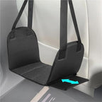 Airplane Foot Hammock 2Pcs Airplane Foot Hammock Airline Rest with Removable Pad Adjustable Strap Menory Foam for Travel(Black Velvet) - Image 2