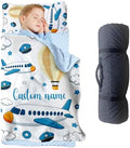 Personalized Toddler Nap Mat for Preschool, Custom Kids Nap Mat with Name, Extra Soft Preschool Nap Mat with Pillow & Blanket, Roll Up Daycare Sleeping Mat for Kids Boys by YISMEET
