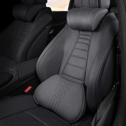 Memory Foam Car Neck Pillow, Car Headrest Neck Pillow (Black-Set) by Unknown