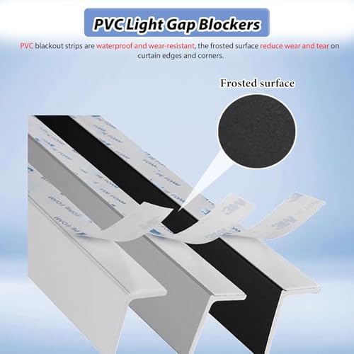 2Pcs Blackout Window Shade Light Block Strip, 135cm/53.1inch Light Gap Blockers for Home Theaters & RV, Effective Light Control, White Color, Ideal for Privacy & Comfort - Image 3