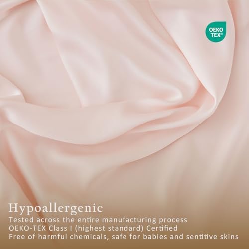 TOSMO Luxury Pillow Case Set of 2 - Cooling Viscose Derived from Bamboo - Oeko-TEX, Breathabl Silky Soft Pillow Cases with Envelope Closure (Queen / 20x30, Pale Pink) - Image 4