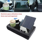 Car Armrest Organizer Multifunctional PU Leather Cup Holders - Image 5