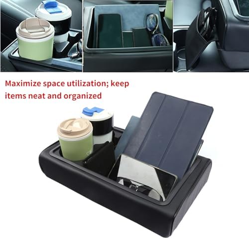 Car Armrest Organizer Multifunctional PU Leather Cup Holders - Image 5