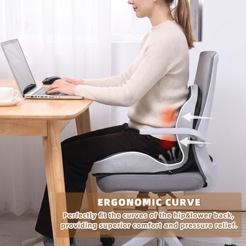 Dual-Layer Memory Foam Car Seat Cushions for Driving, with Lumbar Support - Image 4