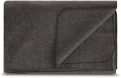 Lodge Twin Blanket - 80% Recycled Wool - Buffalo Plaid - Warm Throw Blanket - Thick - Washable - 65W x 90L - Charcoal Gray - Image 3
