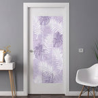 Window Privacy Film Frosted, Purple Palm Trees Tropical Non-Adhesive Static Cling Window Tint, Summer Beach Botanical Insulated Windows Frosted Films for Living Room, 35.4 x 78.7 Inches - Image 3
