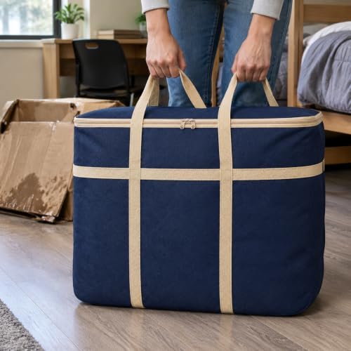 Quilt Storage Bag, Waterproof, Thickened, Non-woven, Navy - Image 2