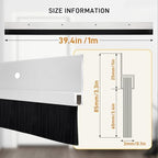 IFPPSAE 2 Pcs Door Sweep Door Brush Bottom Sweep with H-Shape Aluminum Alloy Base for Home、Industrial，2.4-Inch Door Brush (3.4 Inch Wx39.4Inch L),White - Image 2