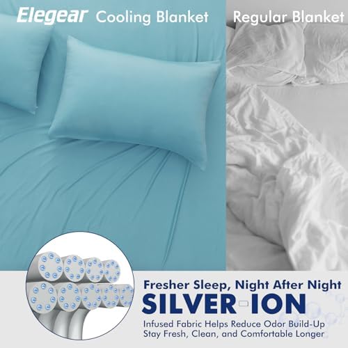 Elegear Silver-Infused Cooling Blanket for Hot Sleepers, King - Image 3