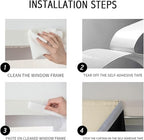 AJAZZ Self Adhesive Curtains 100% Blackout Shades Window Cover Sticky Curtain Portable Easy Open Black Out Curtains for Bedroom Living Room No Drilling (Beige, 47" W x 96" L 1 Panel) - Image 4