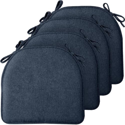 TushGuard Chair Cushions, 4 Pack Memory Foam Chair Pads, Blue by TushGuardSeatCushonsPillows