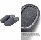 Men Japanese Style Cotton Slippers Anti-Slip TPR Foldable Quiet House Shoes - Image 4